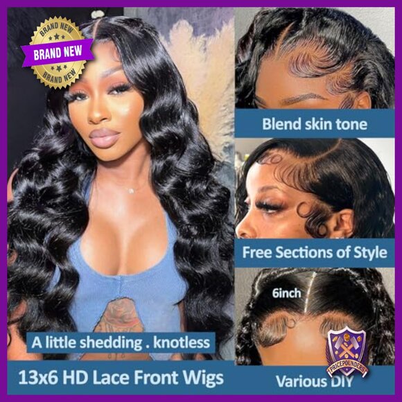 13x6 Body Wave Lace Front Wig Human Hair 220 Density Glueless 22in main image 5